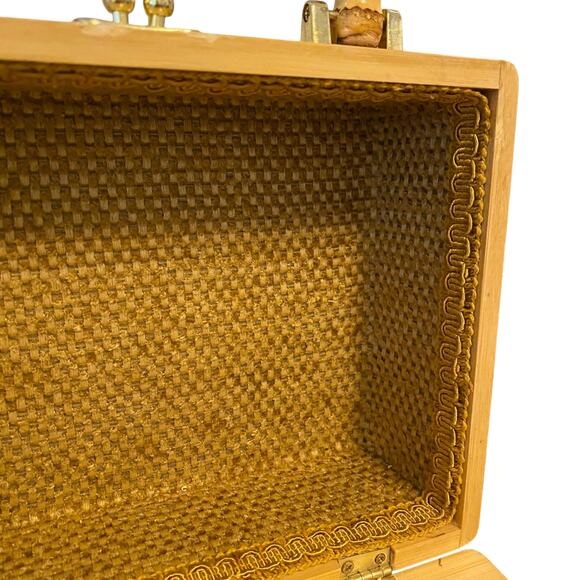 RARE Hula Lula Rex Mardi Gras Ladies Wooden Purse Decorative Bling Handbag - Picture 16 of 16